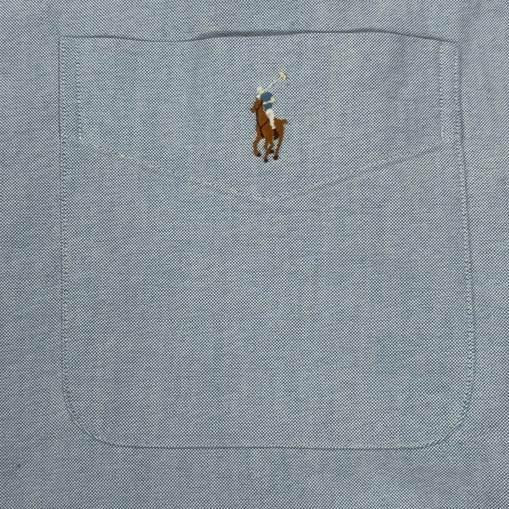 Ralph Lauren Button Down Oxford Shirt Mens XLT Blue Classic Fit Long Sleeve OCBD - Picture 5 of 11